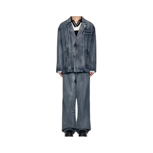 Single-Breasted Denim Coat