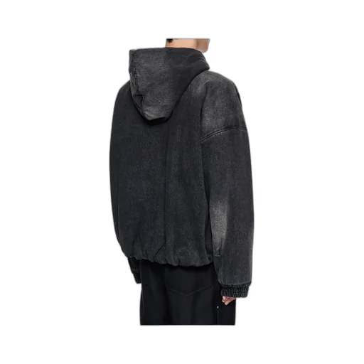 Zippered Denim Coat