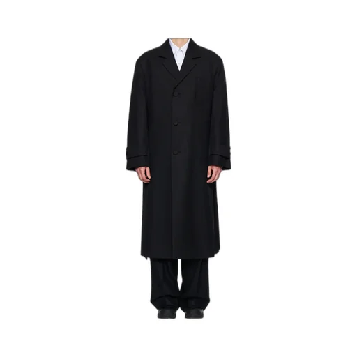 Single-Breasted Wool Coat