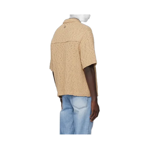 Hollowed-Out Short-Sleeved Sweater