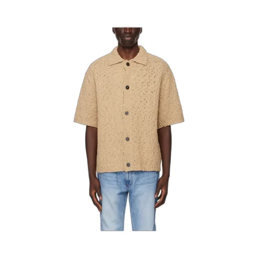 Hollowed-Out Short-Sleeved Sweater
