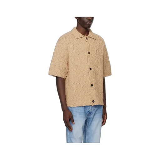 Hollowed-Out Short-Sleeved Sweater