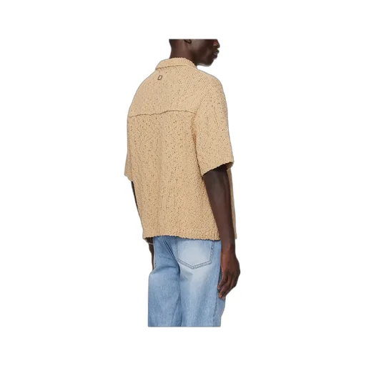 Hollowed-Out Short-Sleeved Sweater