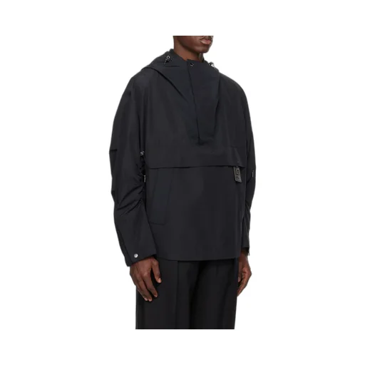 Semi-Zipper Hooded Casual Jacket