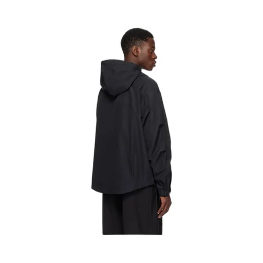 Semi-Zipper Hooded Casual Jacket