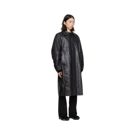 Pleated Lapel Coat