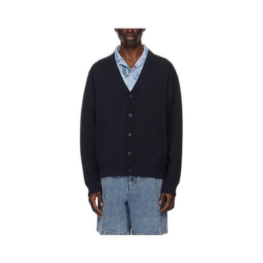 Y-Neck Knitted Cardigan