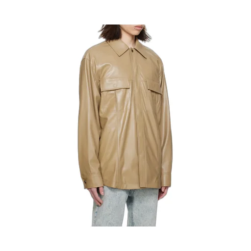 Point-Neck Long-Sleeved Shirt
