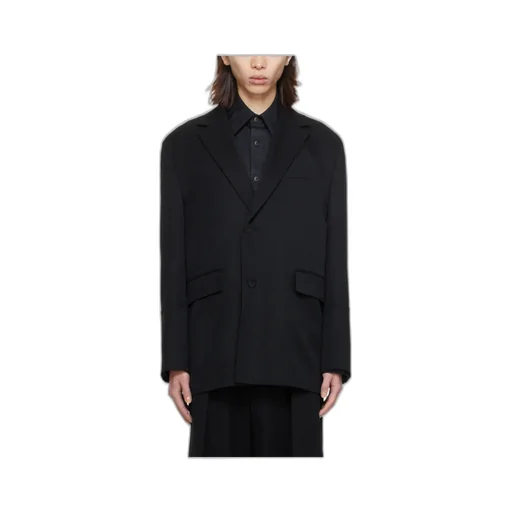 Wool Suit Jacket With Flat Collar