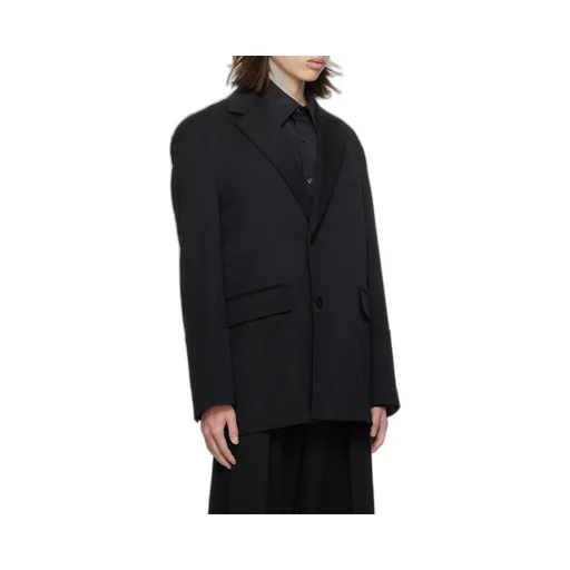 Wool Suit Jacket With Flat Collar