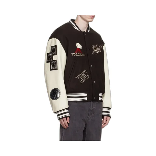 Patch-Detail Bomber Jacket
