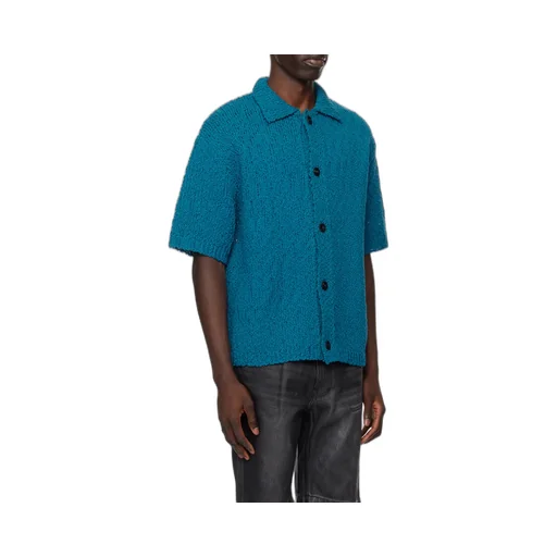 Hollowed-Out Short-Sleeved Sweater