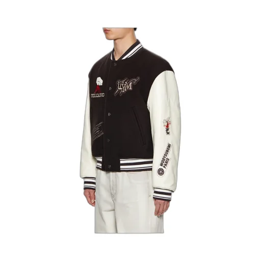 Patch-Detail Bomber Jacket