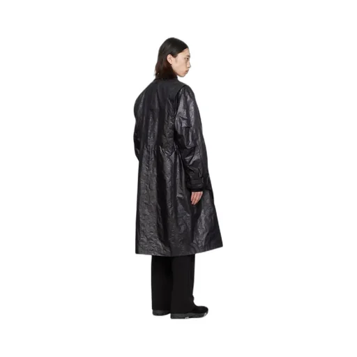 Pleated Lapel Coat