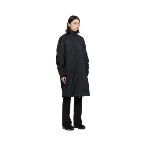 Pleated Stand-Neck Coat