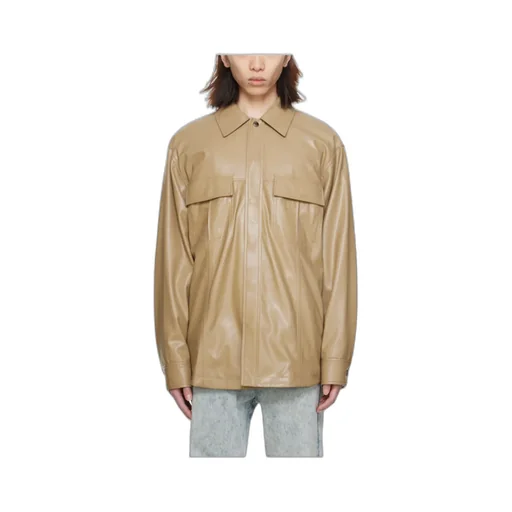 Point-Neck Long-Sleeved Shirt
