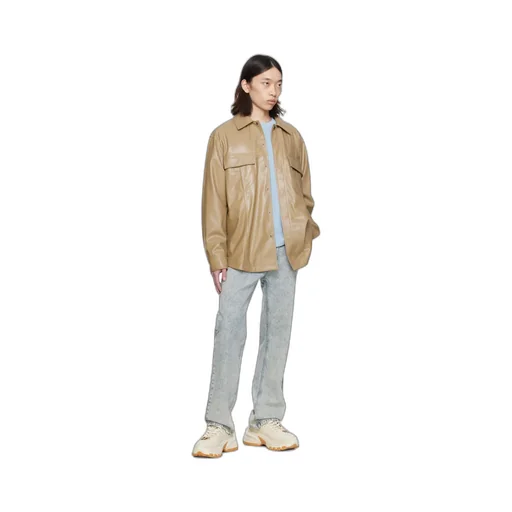 Point-Neck Long-Sleeved Shirt