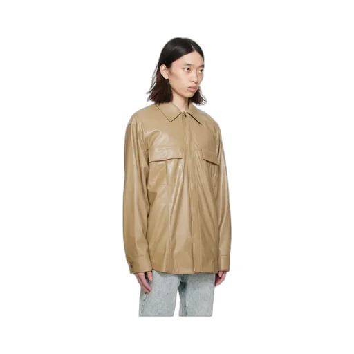 Point-Neck Long-Sleeved Shirt