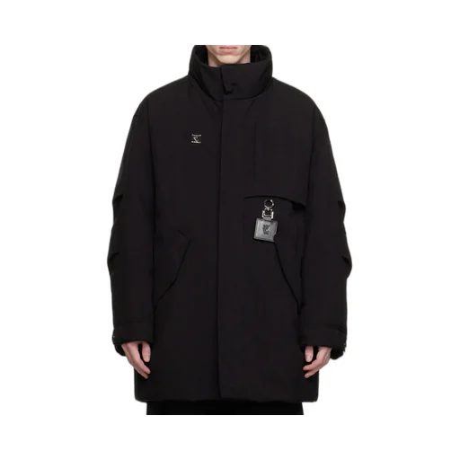 High-Collar Long-Sleeved Down Jacket