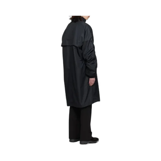 Pleated Stand-Neck Coat