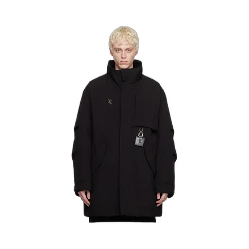 High-Collar Long-Sleeved Down Jacket