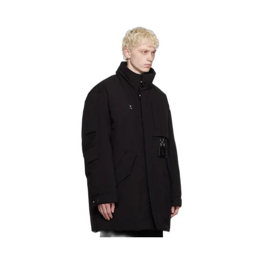 High-Collar Long-Sleeved Down Jacket
