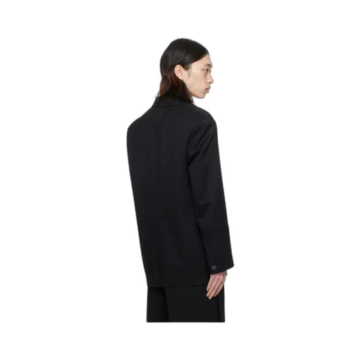 Wool Suit Jacket With Flat Collar