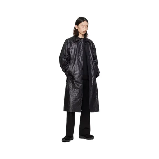 Pleated Lapel Coat
