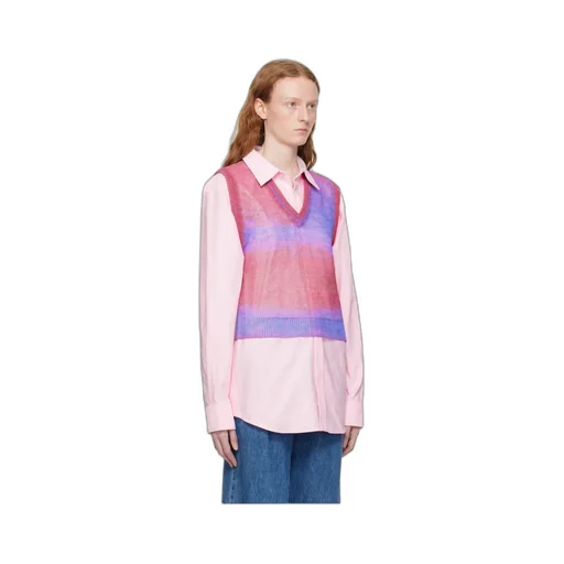 Graded Stripe Pattern Knitted Vest