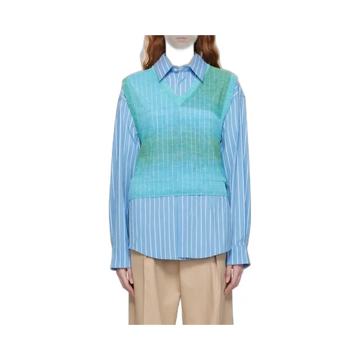 Graded Stripe Pattern Knitted Vest