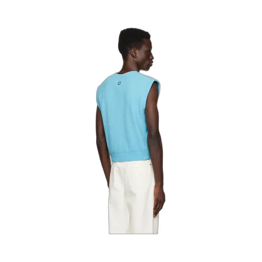 V-Neck Knitted Detail Vest