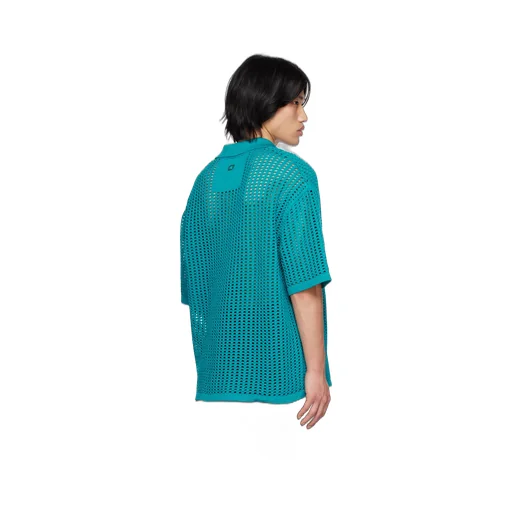 Open Collar Knit Polo