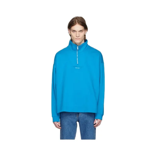 Semi-Zipper Long-Sleeved Sweater