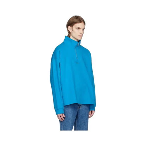 Semi-Zipper Long-Sleeved Sweater