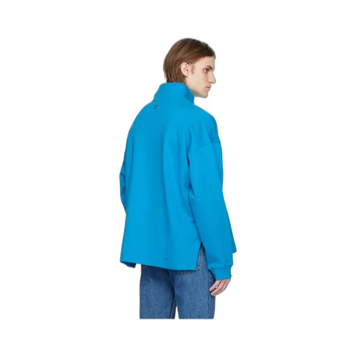 Semi-Zipper Long-Sleeved Sweater