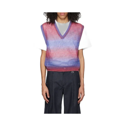 Graded Stripe Pattern Knitted Vest