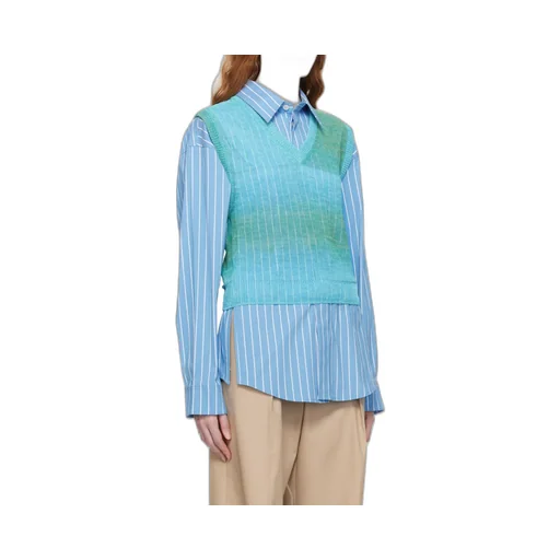 Graded Stripe Pattern Knitted Vest