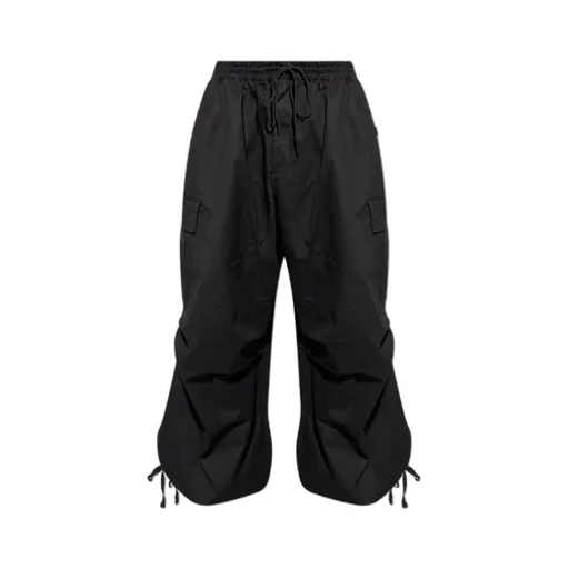 Drawstring Cargo-Pocket Trousers