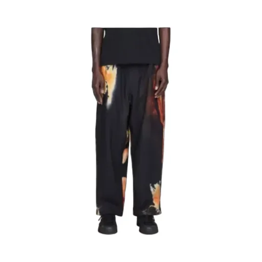 Abstract-Print Trousers