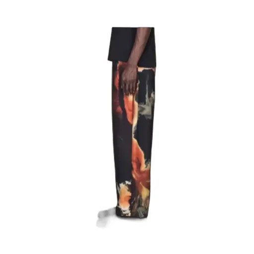Abstract-Print Trousers