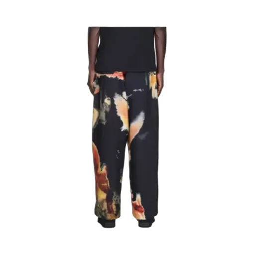 Abstract-Print Trousers