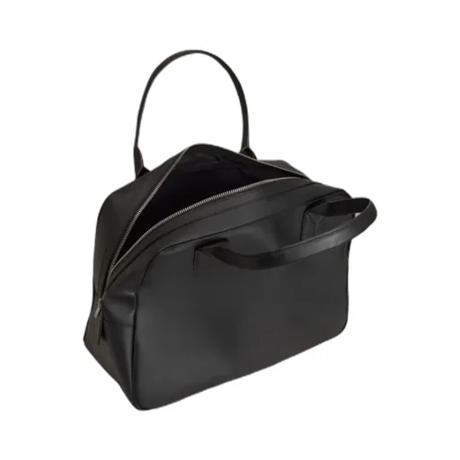 Medium Debossed-Logo Shoulder Bag