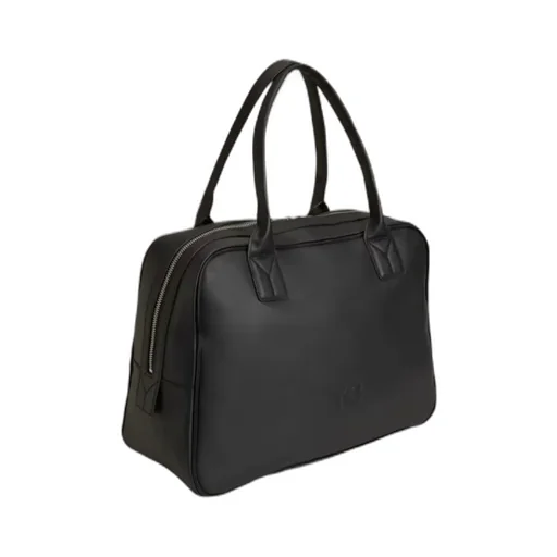 Medium Debossed-Logo Shoulder Bag