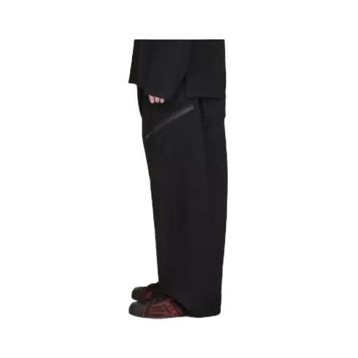 Pleated-Details Cargo Trousers