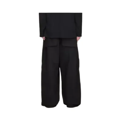 Pleated-Details Cargo Trousers