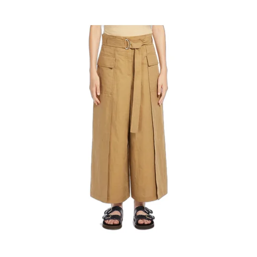Buckle Belt Casual Pants