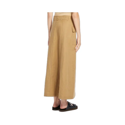 Buckle Belt Casual Pants