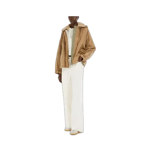 Button Detailed Drawstring Coat