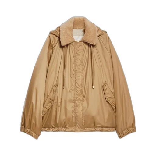 Button Detailed Drawstring Coat