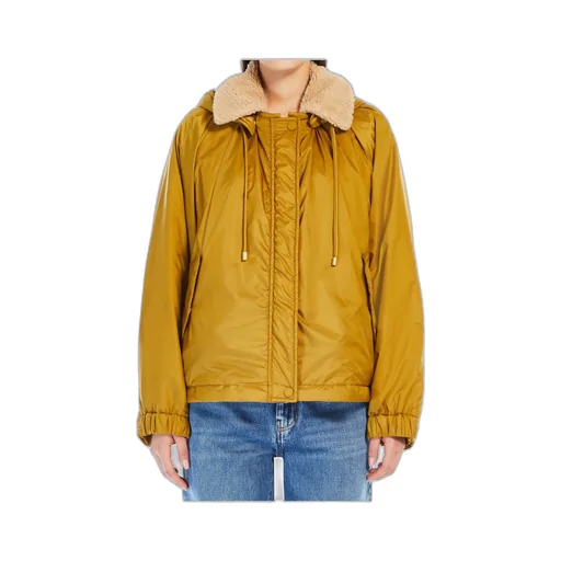 Button Detailed Drawstring Coat